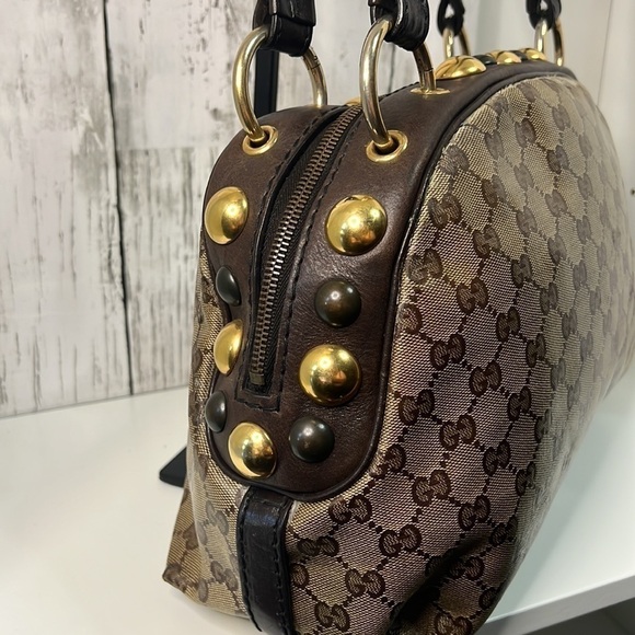 Gucci GG Crystal Canvas Large Babouska Crest Dome Bag - Picture 4 of 17